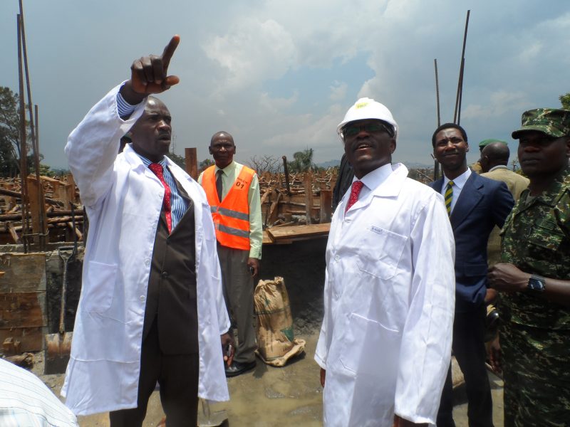 Katikiro Mayiga during the Familiarisation tour of the Masengere Building. He urged all Baganda to work hard and support all Buganda Kingdom Projects.