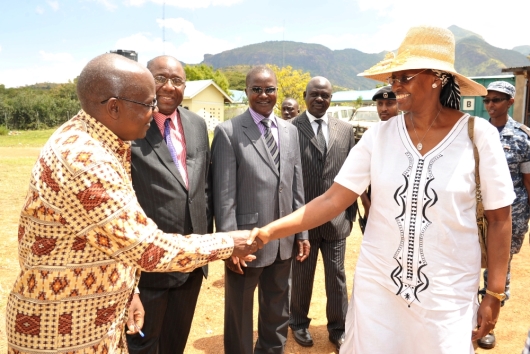 First Lady and Minister of Karamoja Janet Museveni meeting local leaders in Moroto Karamoja