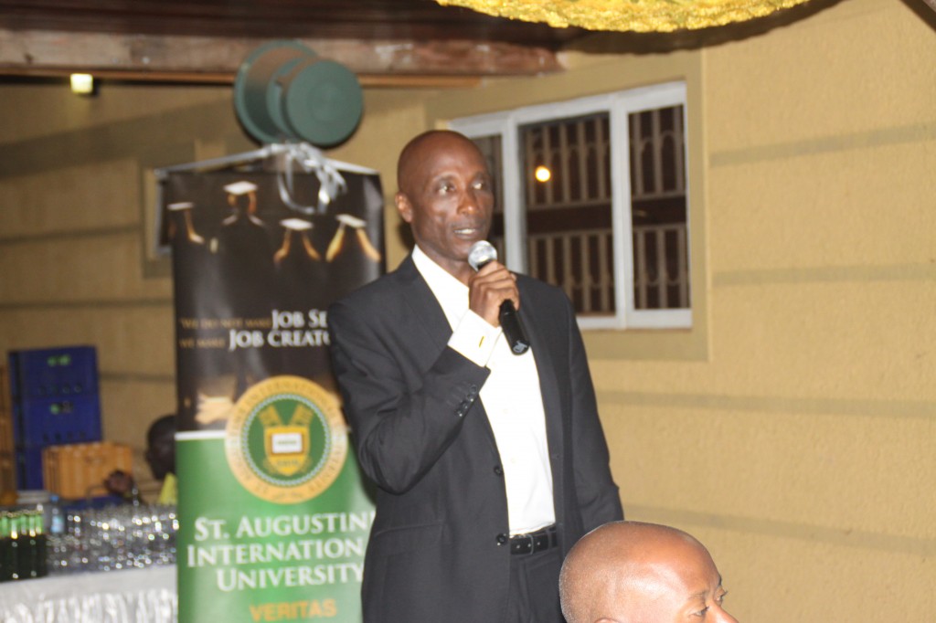 Police Boss Gen. Kale Kayihura speaking during the Palm Valley Lady Golf Open Tournament on Saturday