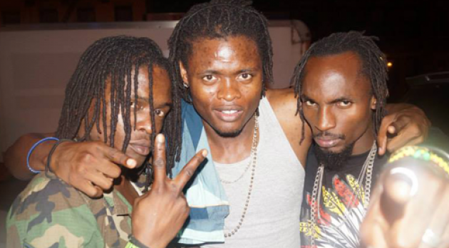 Pallaso (middle) with Good Lyfe team Weasel and Moze Radio.