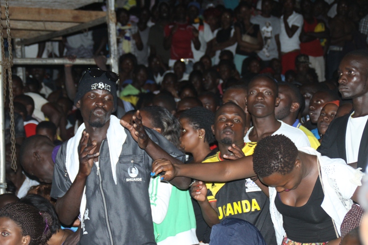 Revelers had a good time during the show down contest between Chameleone and Bobi Wine.