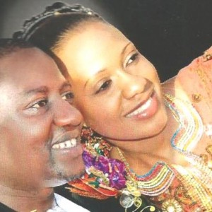 Jackson Musoke With sweet lovely Joy Birungi on their wedding day.