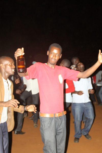 Ronah's boy enjoying free booze.