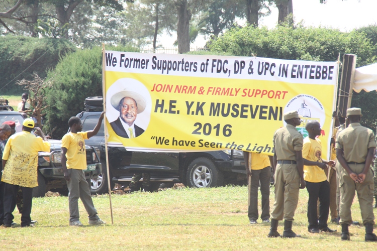 Defectors holding high their banner for the big man to see.