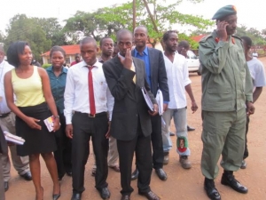 Ex-Nkumba Guild President Felix Kayihura with Gen. Aronda in 2012.