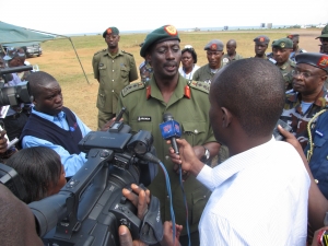 Gen. Aronda addressing the Media. 
