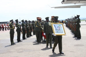 UPDF Generals give late Gen. Aronda military honours.