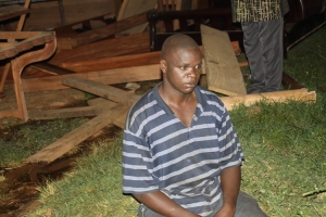 City Businessman Sseruma Geoffrey in deep thoughts.