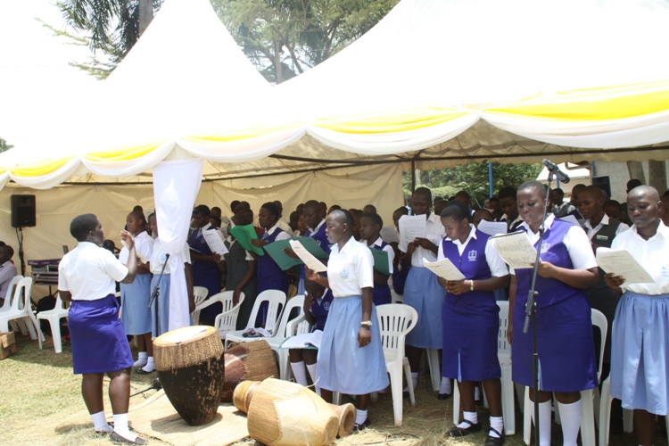 Mary Reparatrix S.S In Fundraising Campaign For School Dormitory Project. Mary Reparatrix girls sing during the church service on Sunday.