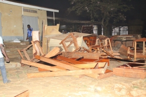 Neigbors managed to save a few items from the workshop.