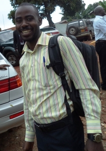 Indebted Katabi Sub County Speaker-Ronald Kalema smiling at recent function