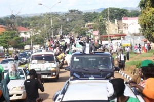 Kayanja Waving to his supporters.
