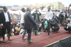 Mbabazi showcases dancing moves.