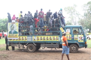 Mutebi's Fuso Truck causing storm around Entebbe.