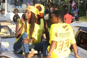 NRM Babes feeling sweet on top of car.