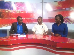 NTV Sports Presenter Allan Darren Kyeyune(L) With USPA Vice President Ritah Aliguma Dollar(R)