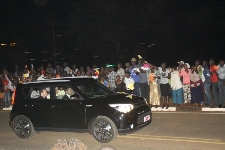 Pope Francis Whisked Away Amidst Tight Security. Pope Francis being whisked away in a tiny audi vehicle.