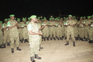 The UPDF Contingent that arrived from a three weeks training in South Africa.