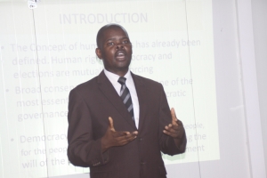 UHRC's Kamadi addressing the UPDAF officers.