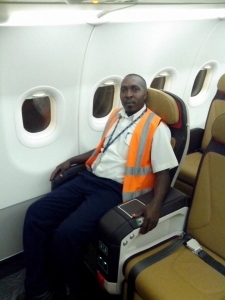 Bob Byamugisha swelling in Aircraft.