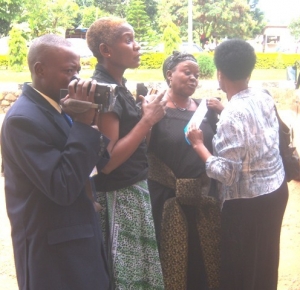 Cissy Bachengana(In Black Gomesi) With Friends