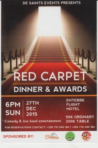 The first ever Red carpet dinner and awards will be hosted at Flight Motel Entebbe. 