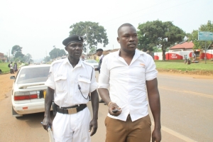 Police Traffic Officer arrests a one Stephen Senono over his DMC Vehicle.