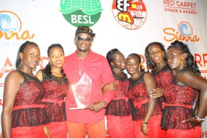 Red carpet ushers all over Peter miles.