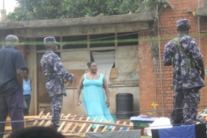Afande Eseza Nabutoono sending verbal artillery to the ruthless police officers.