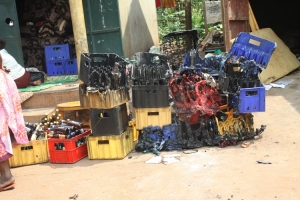 Crates of booze that were saved.