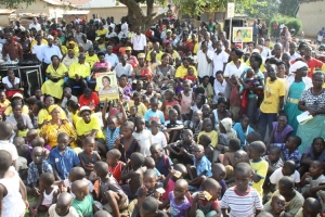 Hundreds attended the NRM Rally in Banga-Nakiwogo.