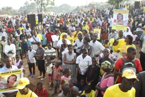 Hundreds turned up for the campaign rally.