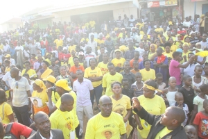 NRM Party supporters attended the campaign rally in Large numbers.