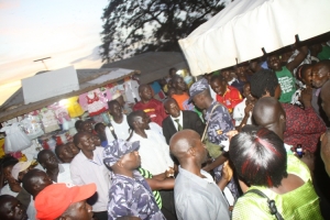 Police Cops stormed the campaign rally.