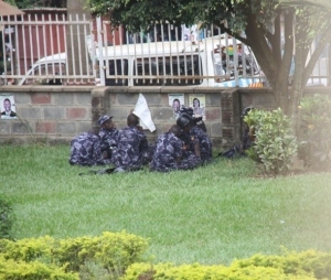 Police camping at the Leisure Park Gardens where Go-forward team had scheduled to meet.