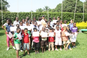 Some of the participants pose for a photo with their certificates.