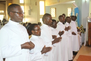 The Newly confirmed priests (brothers) affirming their faith.
