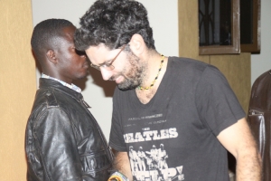 The deceased Jewish Boyfriend Gil Gofer in a confused state.