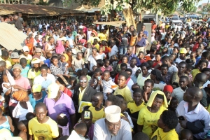 Hundreds attended the NRM Rally in Lugonjo on Sunday.