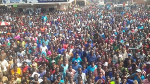 Hundreds of supporters caused stampede.