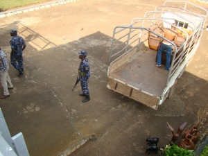 Police Officers Rounding Up Kaka Junior's Residence