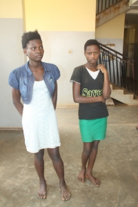 The traumatized girls at Entebbe Police Station.