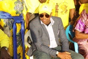 Ex-MP Aspirant Fabrice Rulinda gazing around at a past NRM Campaign rally in Kitooro. 