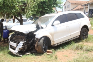 Fabrice Rulinda's monster grounded at Entebbe Police Station.