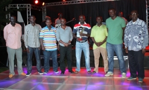 Newly elected EBB Club Chairman Twinemanzi (L) with other golfers at a past Tournament. Twinemanzi represented Entebbe Club at Late Kassami's Funeral.