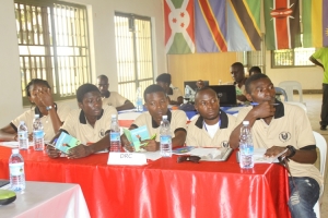 Participants from the Democratic Republic of Congo (DRC) listen attentively.