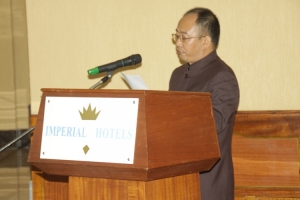 Project team leader Wuzhiping speaking during the official launch of the project.