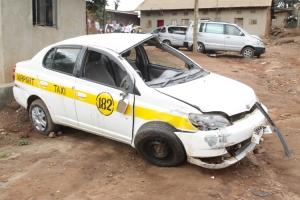 The deceased's car at Lubowa police station.