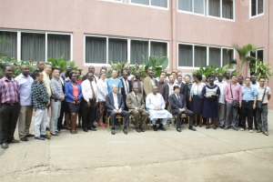 The participants in a group photo.