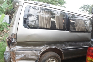 The passengers and driver of the Super Custom vehicle escaped unhurt.
